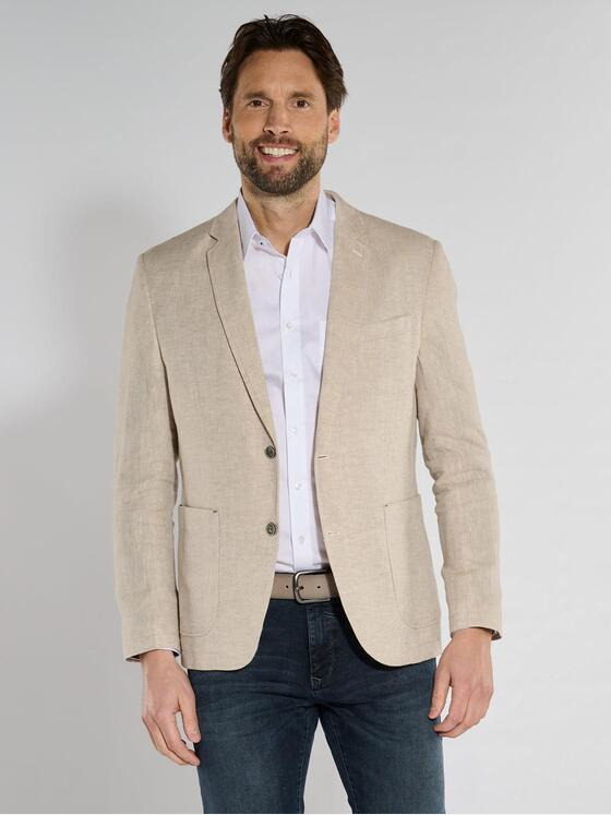engbers Herren Freizeit-Sakko mit Leinenanteil Beige 36553