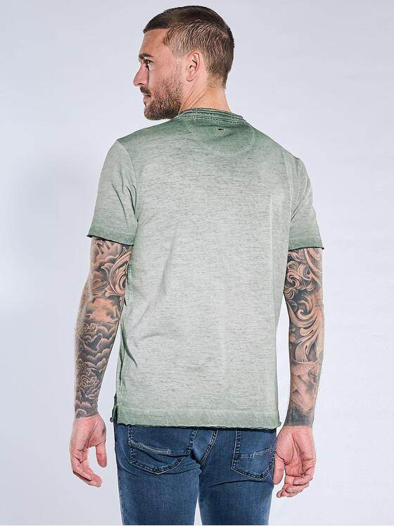 emilio adani Herren Henley T-Shirt Dunkelgruen 40763