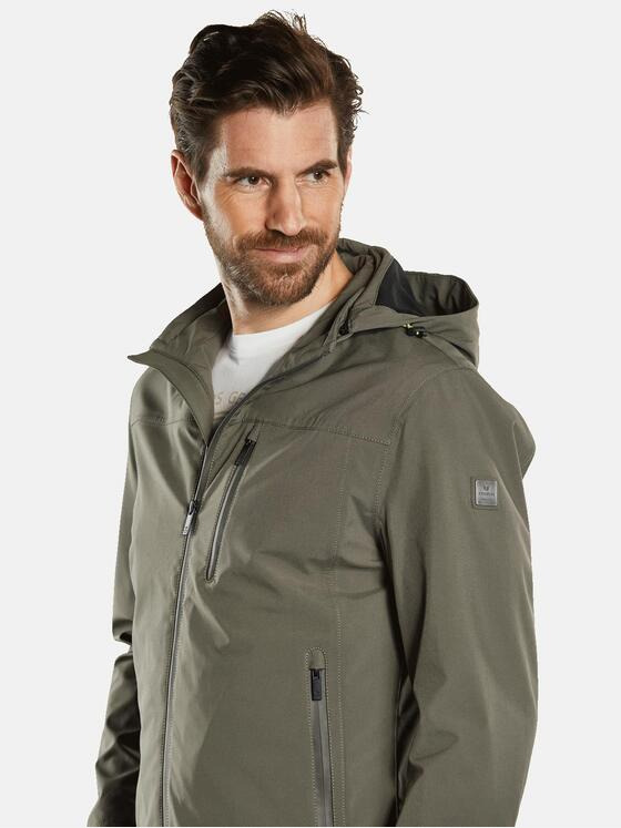 ENGBERS GERMANY Herren Funktionsjacke mit abnehmbarer Kapuze Grün 34492