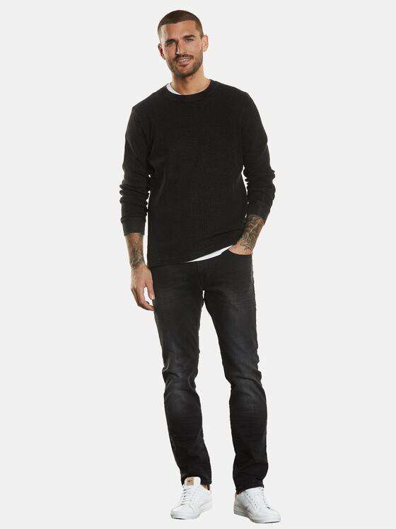 emilio adani Herren Sweatshirt strukturiert Schwarz 34555