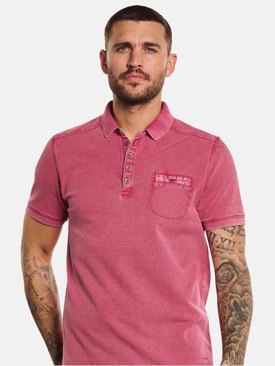 emilio adani Herren Polo-Shirt aus Piquègewebe Violett 32767