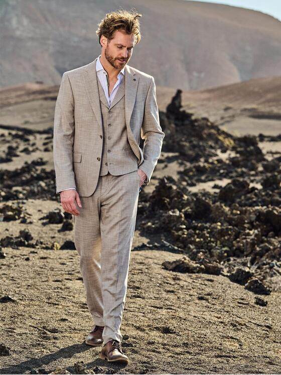 engbers Herren Anzug-Sakko slim fit Beige 38396