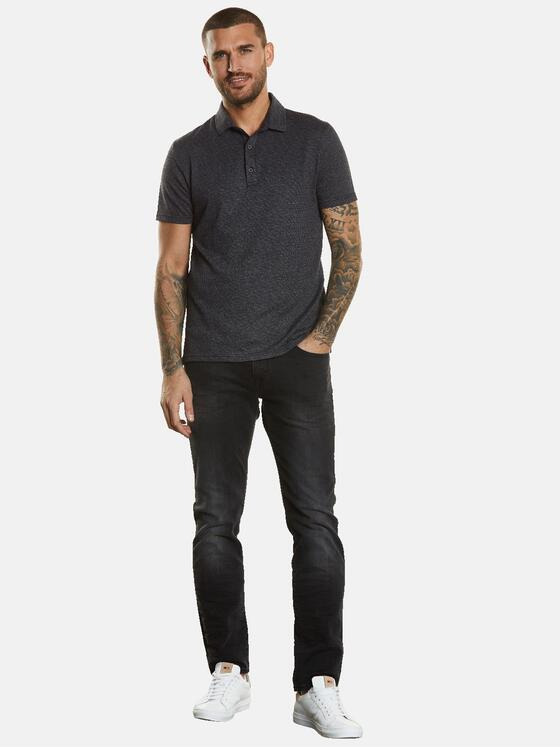 emilio adani Herren Polo-Shirt gemustert Grau 34724