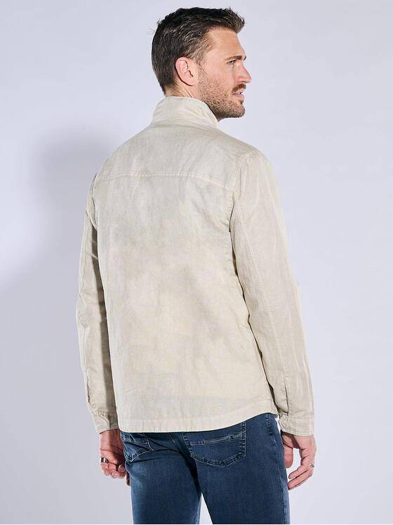 emilio adani Herren Jacke mit Leinenanteil Naturweiss 38847
