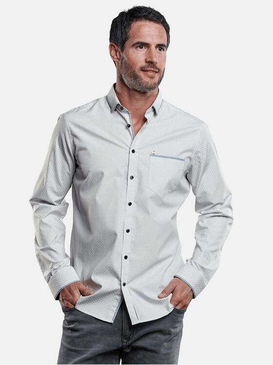 engbers Herren Hemd gemustert Silbergrau 28956