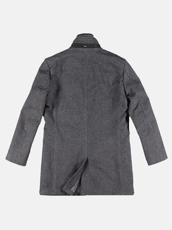 emilio adani Herren Stilvoller Wollmantel Grau 30225