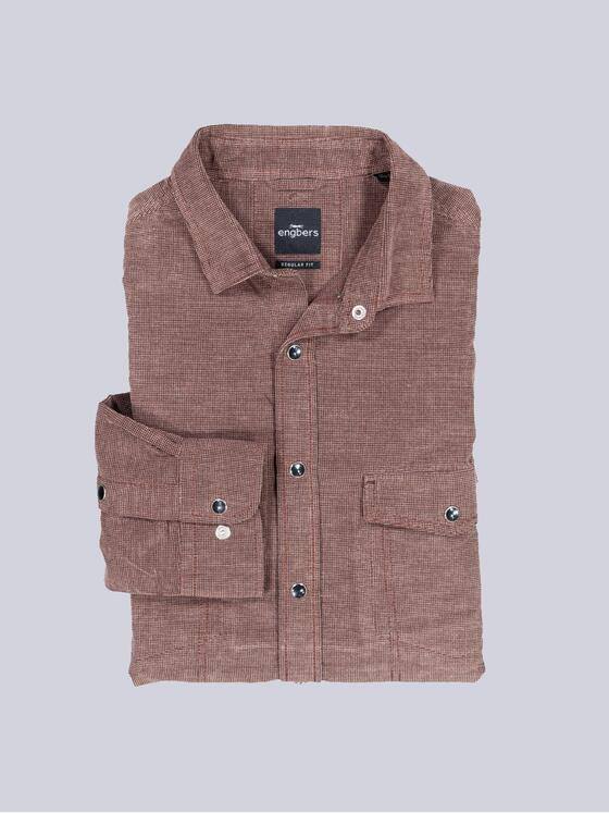 engbers Herren Langarm-Hemd uni Rot 35542