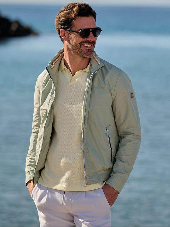 emilio adani Herren Wasserabweisende Funktionsjacke im Blouson-Style Hellgruen 40234