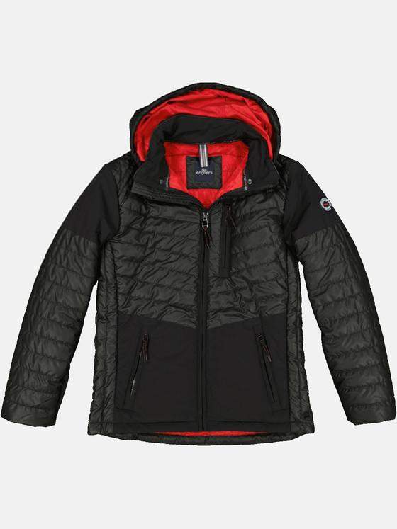engbers Herren Jacke mit abnehmbarer Kapuze Schwarz 33534