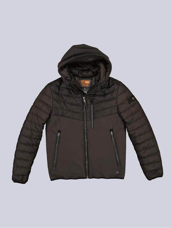 emilio adani Herren Jacke mit abnehmbarer Kapuze Braun 35253