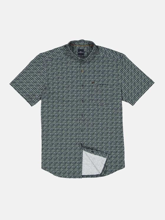 engbers Herren Kurzarm-Hemd gemustert Gruen 34670