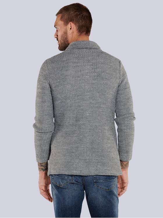 emilio adani Herren Strick-Sakko regular Grau 35729