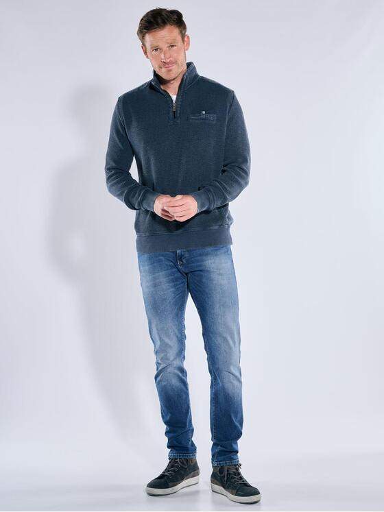 engbers Herren Sweatshirt strukturiert Saphirblau 39534