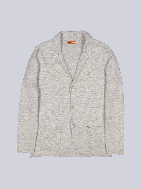 emilio adani Herren Strick-Sakko regular Grau 38791