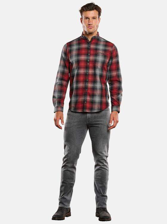 engbers Herren Langarm-Hemd kariert Rot 34092