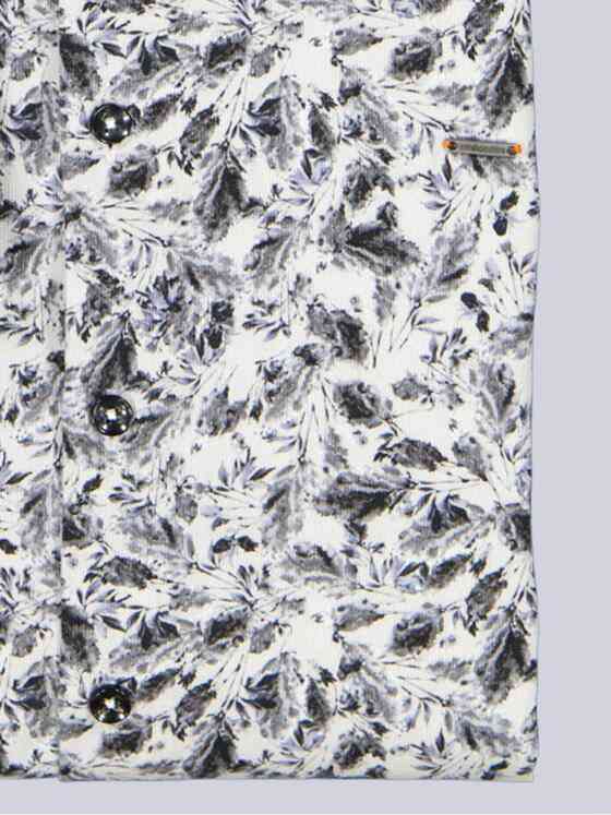 emilio adani Herren Langarm-Hemd gemustert Anthrazit 39633