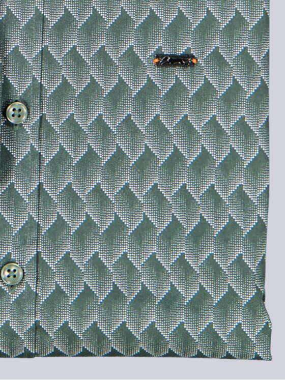 engbers Herren Langarm-Hemd gemustert Oliv 39195