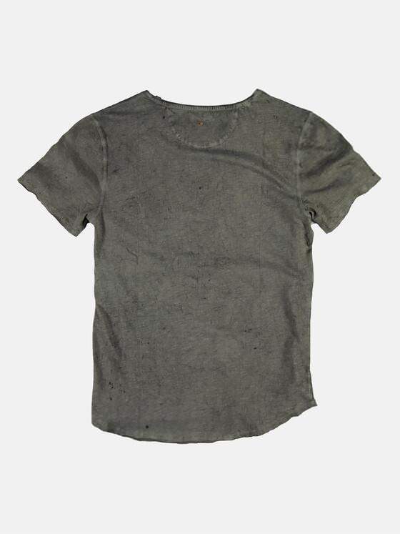 emilio adani Herren Rundhals T-Shirt Braun 25222