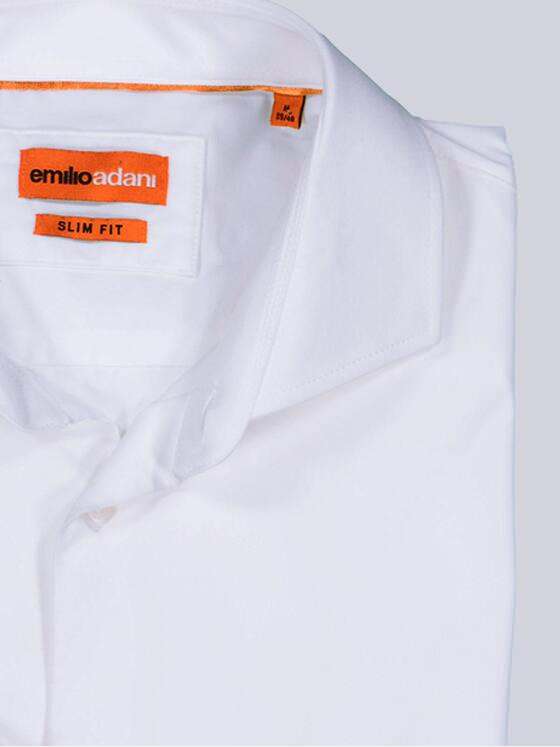 emilio adani Herren Langarm-Hemd "My Favorite" Reinweiss 33704