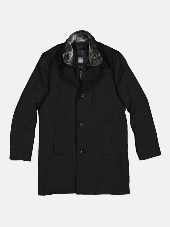 ENGBERS GERMANY Herren Mantel mit Inlet Schwarz 33586