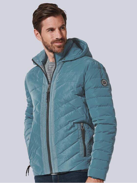 engbers Herren Steppjacke mit abnehmbarer Kapuze Türkis 35178