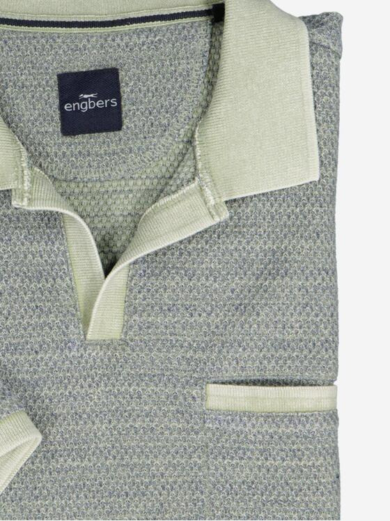 engbers Herren Polo-Shirt strukturiert Grün 37134