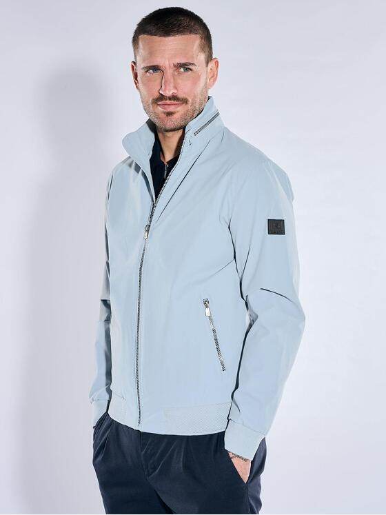 emilio adani Herren Wasserabweisende Blousonjacke Hellblau 40233