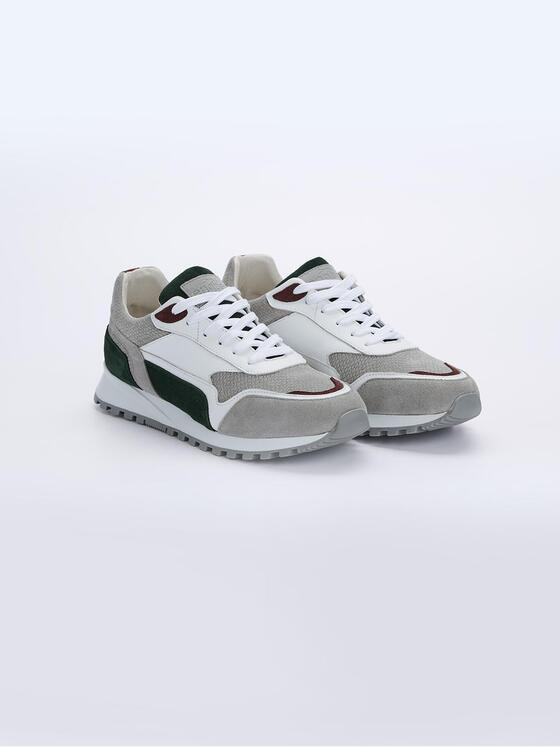 engbers Herren Sneaker aus Leder Grau 37788