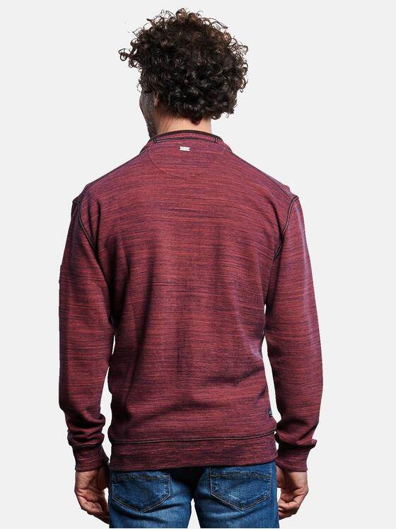 engbers Herren Sweatjacke Ottomanstruktur Feuerrot 32472