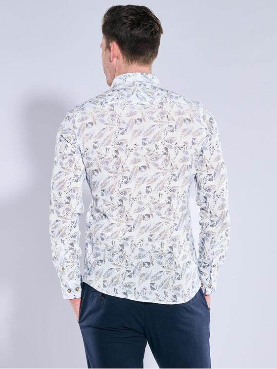 engbers Herren Langarm-Hemd gemustert Hellblau 38515