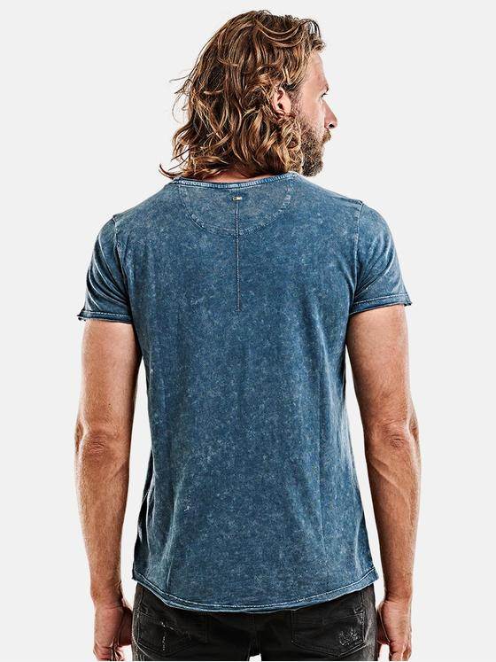 emilio adani Herren Rundhals T-Shirt Blau 26365