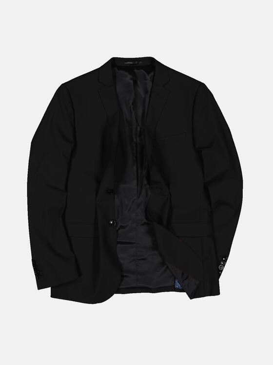 emilio adani Herren Anzug-Sakko slim fit Schwarz 34571