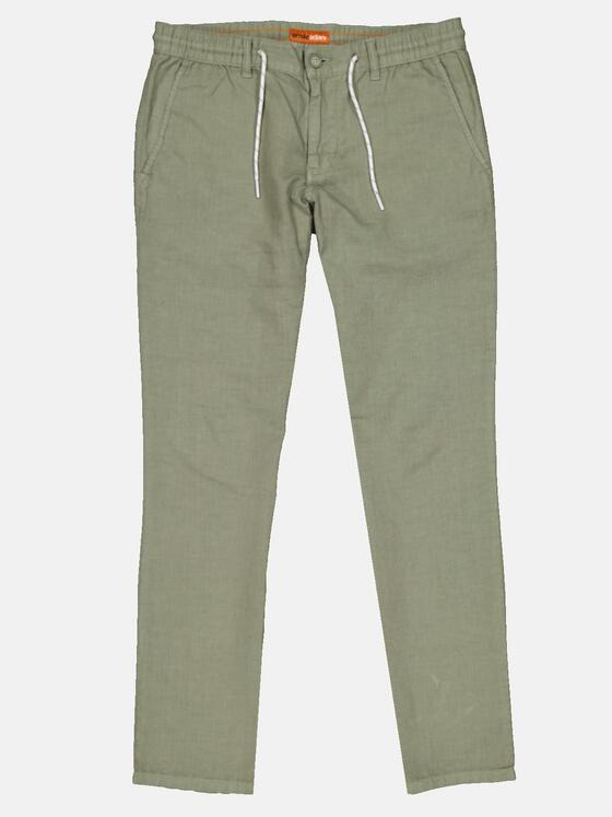 emilio adani Herren Chino mit Leinen-Anteil Grün 33166