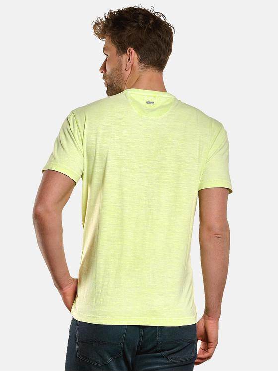 engbers Herren T-Shirt mit Leinenanteil Gelb 33111