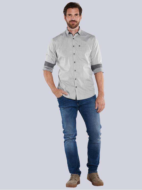 engbers Herren Langarm-Hemd uni Grau 35798