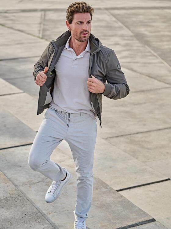 ENGBERS GERMANY Herren Blouson-Jacke mit Funktionsdetails Grau 36510