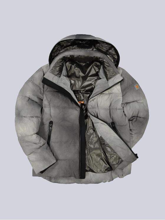 emilio adani Herren Steppjacke mit Kapuze Grau 35426