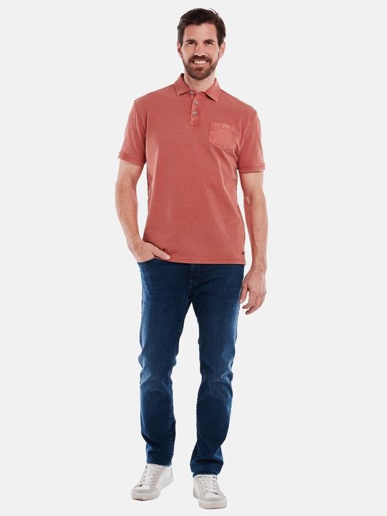 engbers Herren Polo-Shirt gestreift Rot 35058