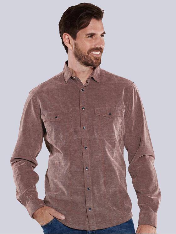 engbers Herren Langarm-Hemd uni Rot 35542
