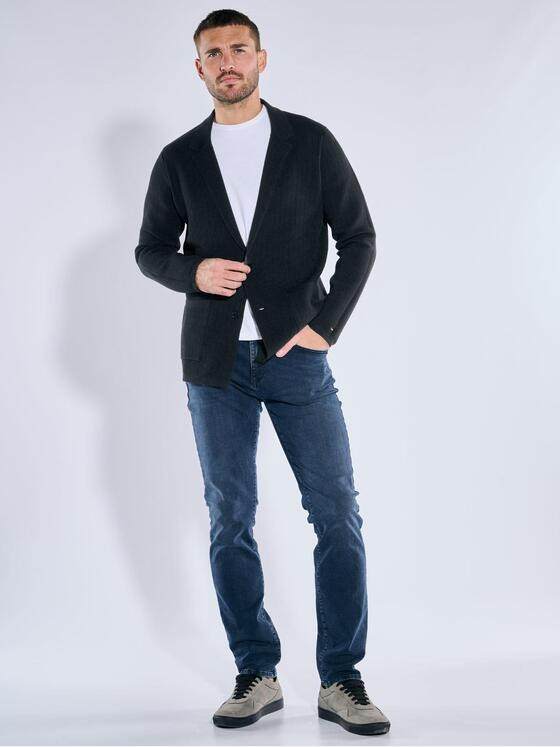 emilio adani Herren Sakko mit edler Strickstruktur Schwarz 39162