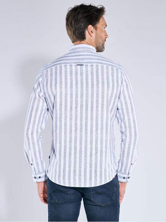 engbers Herren Langarm-Hemd strukturiert Marineblau 39127