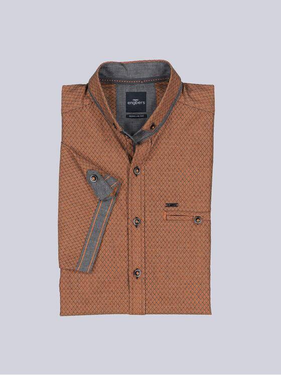 engbers Herren Kurzarm-Hemd strukturiert Orange 38574