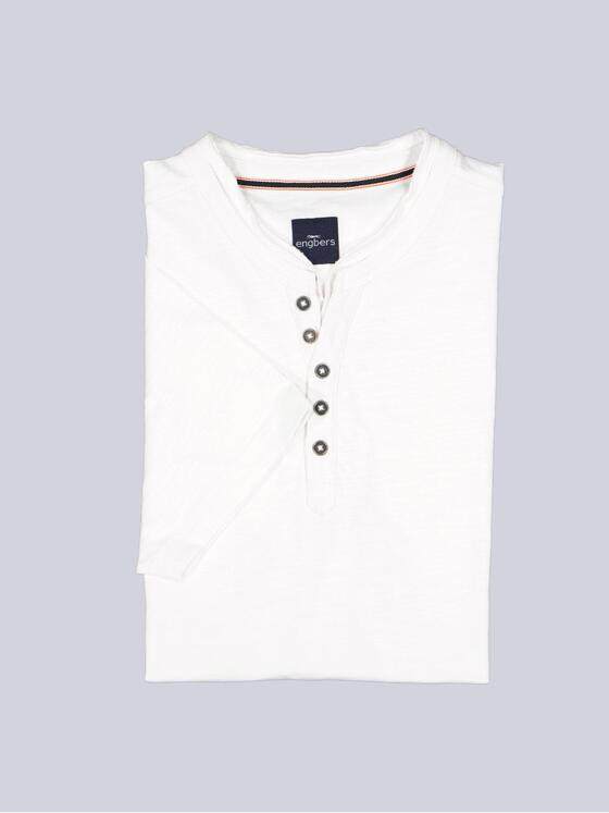 engbers Herren Henley-Shirt uni Reinweiss 38964