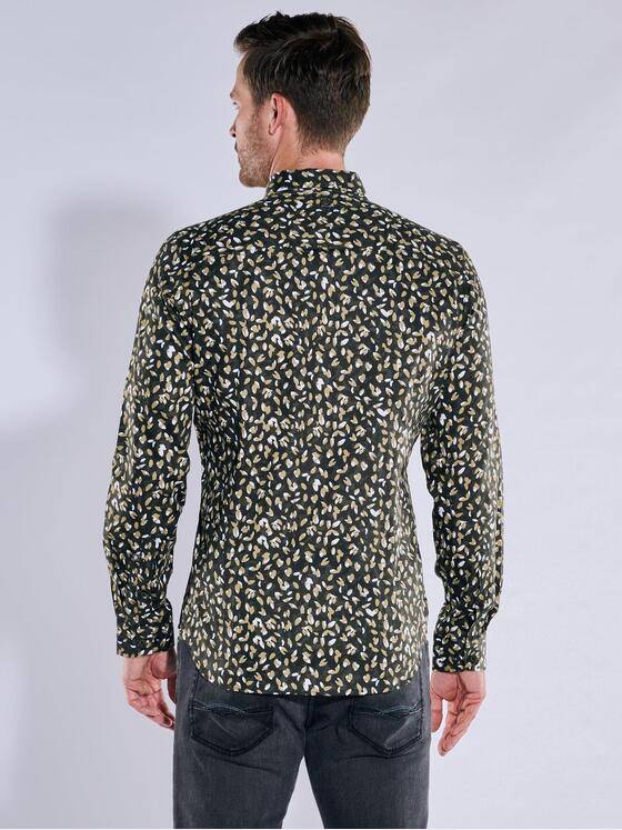 ENGBERS GERMANY Herren Langarm-Hemd in Satin-Stretch-Qualität Grau 37624