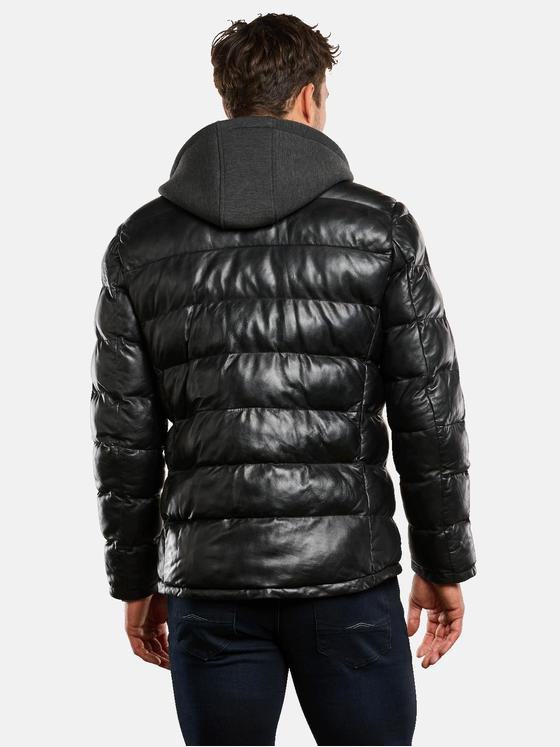 ENGBERS GERMANY Herren Lederjacke mit Steppung Schwarz 33544