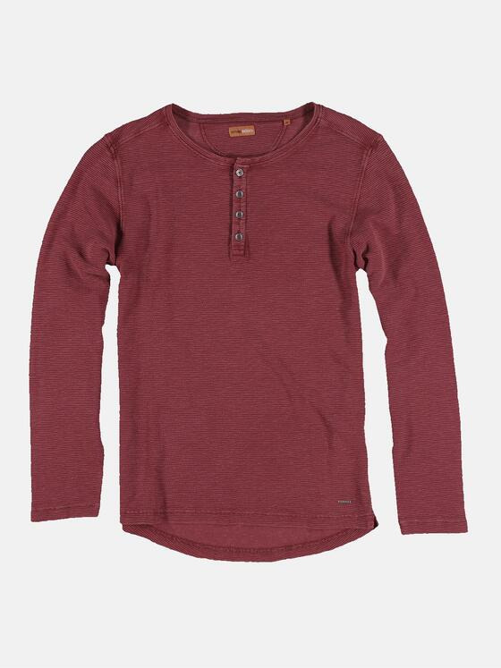 emilio adani Herren Shirt im Henley-Design Rot 31982