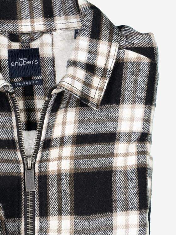 engbers Herren Overshirt kariert Schwarz 37395