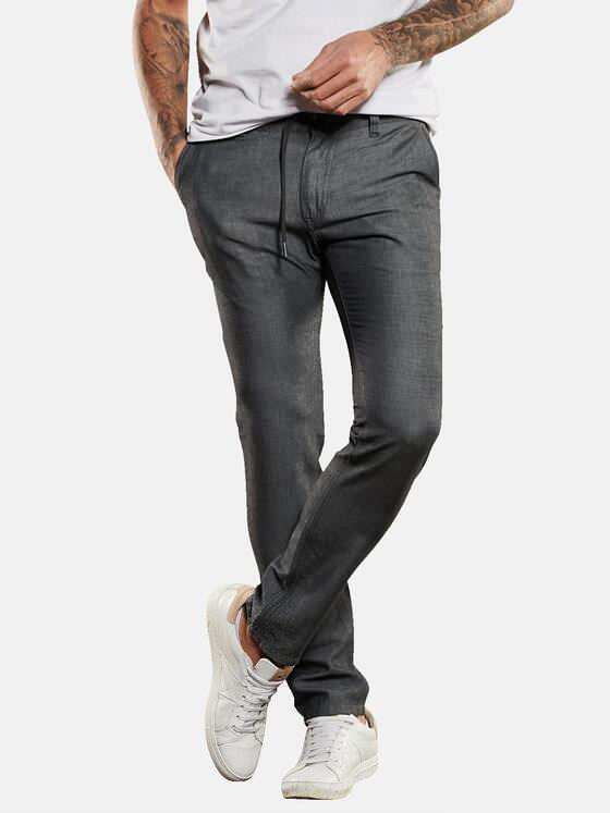 emilio adani Herren Chino regular Grau 35015