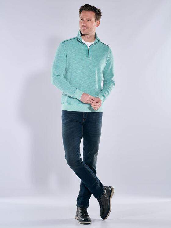 engbers Herren Sweatshirt Stehbund Tuerkis 39943