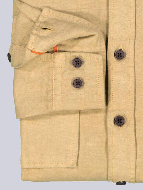 emilio adani Herren Langarm-Hemd slim fit Gelb 38640